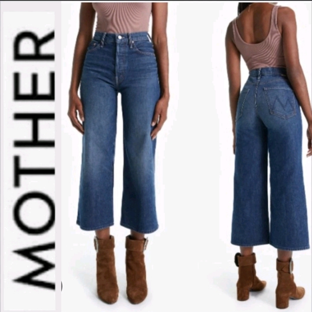 Mother Women's The Tomcat Roller Painfully Obvious Wide Leg Denim Jeans Sz 25 - Picture 1 of 10